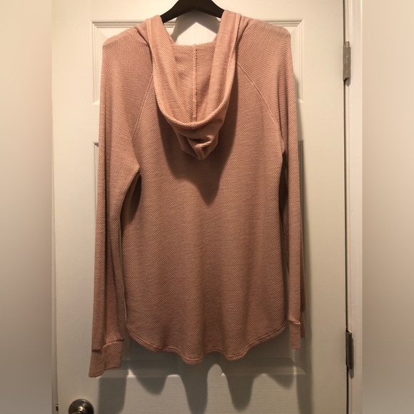 🥳B-DAY SALE❤️NWT Velvet By Graham & Spencer Waffle Thermal Hoodie - Picture 4 of 8